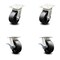 Service Caster 5 Inch Kingpinless Glass Filled Nylon Wheel Swivel Caster Set with 2 Brakes SCC SCC-KP30S520-GFNR-2-SLB-2 - alternate 1
